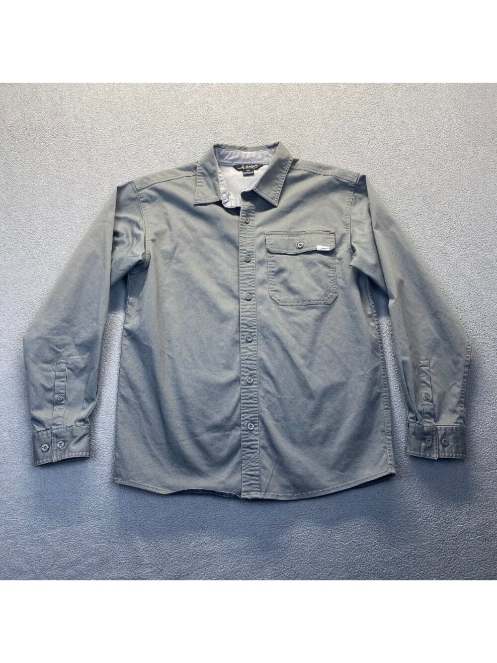 Habit Shirt Mens Size M Collared Button Up Work Outdoor Gray Cotton Blend